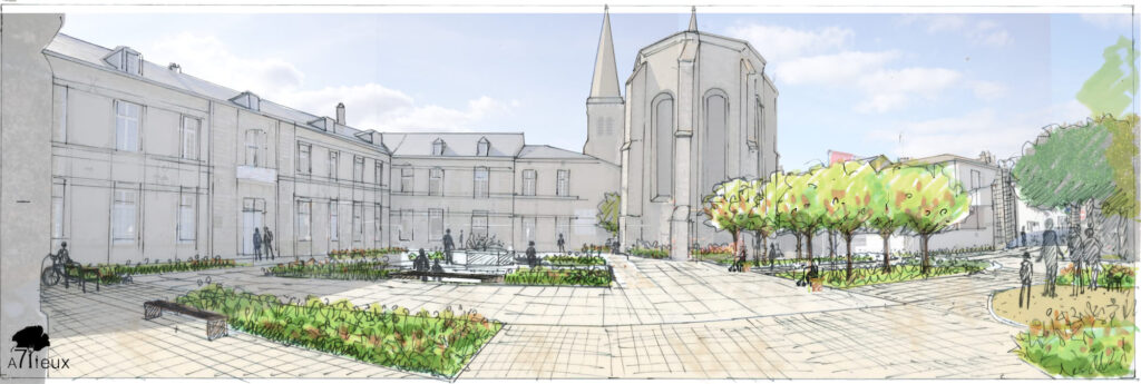 Croquis perspective place HDV