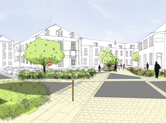 Vue sur la place du Renard