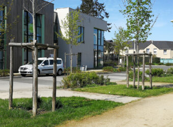 Articulation entre la voie, la noue et la liaison douce