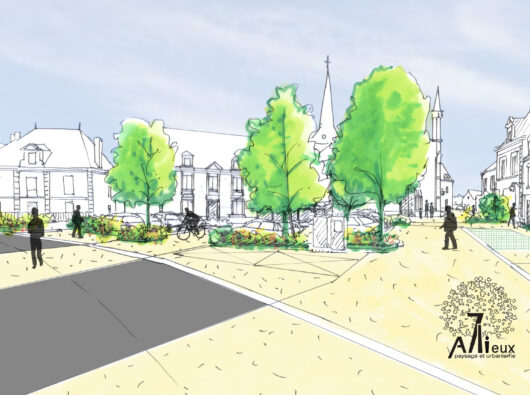 Croquis d’intention – place de l’église