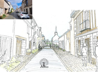 Rue de la Mairie avant / après